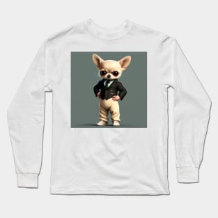 Chihuahua in suit Long Sleeve T-Shirt